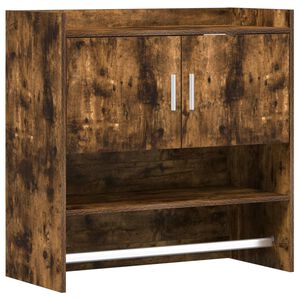 vidaXL Raft de perete Montare pe perete Stejar fumuriu 80 x 36 x 80 cm