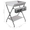 vidaXL Masă pentru schimbat bebeluș, gri deschis, fier