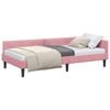 vidaXL Cadru de pat colțar cu headboard Roz 80 cm x 200 cm Catifea