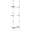 vidaXL Sistem șifonier telescopic, cu bare și raft, aluminiu