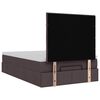vidaXL Cadru de pat otoman cu saltea țesătură maro &icirc;nchis 120x190 cm