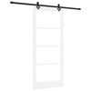 vidaXL Ușă glisantă Alb 93 x 211 cm Lemn masiv de pin și sticlă