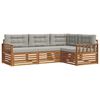 vidaXL Set de canapele de exterior 4 buc. Gri natural și deschis