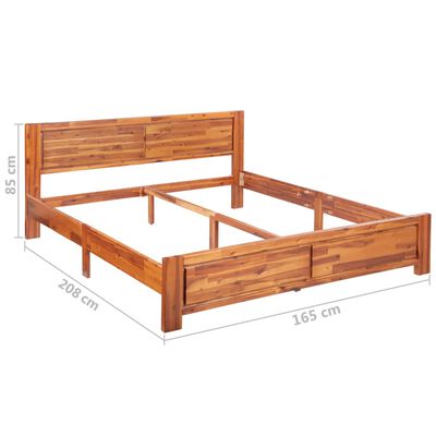 vidaXL Cadru de pat, 160 x 200 cm, lemn masiv de acacia