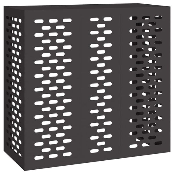 vidaXL Husă pentru aer condiționat Negru 110 x 50 x 105 cm Oțel