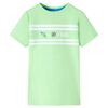 vidaXL Tricou pentru copii, verde neon, 128