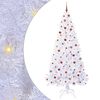 vidaXL Brad de Crăciun artificial cu 300 LED Alb 240 cm PVC și Oțel