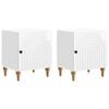 vidaXL Dulap de noapte 2 pcs Alb foarte lucios 43 x 34,5 x 50 cm