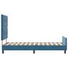 vidaXL Pat cu arcuri cu headboard Albastru &icirc;nchis 90 x 200 cm Catifea