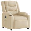 vidaXL Fotoliu rabatabil, crem, material textil