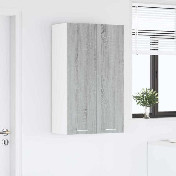 vidaXL Dulap suspendat Gri Sonoma 60 x 31 x 100 cm Lemn compozit