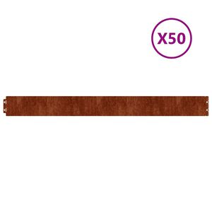 vidaXL Borduri de gazon 50 buc. 10x103 cm oțel Corten flexibil