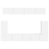 vidaXL Set comodă TV Pe perete 5 pcs Alb Lemn compozit