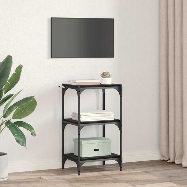 vidaXL Dulap pentru cărți Stejar negru 40 x 33 x 70,5 cm