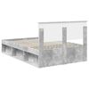 vidaXL Cadru de pat cu headboard Beton 120 x 190 cm Lemn compozit