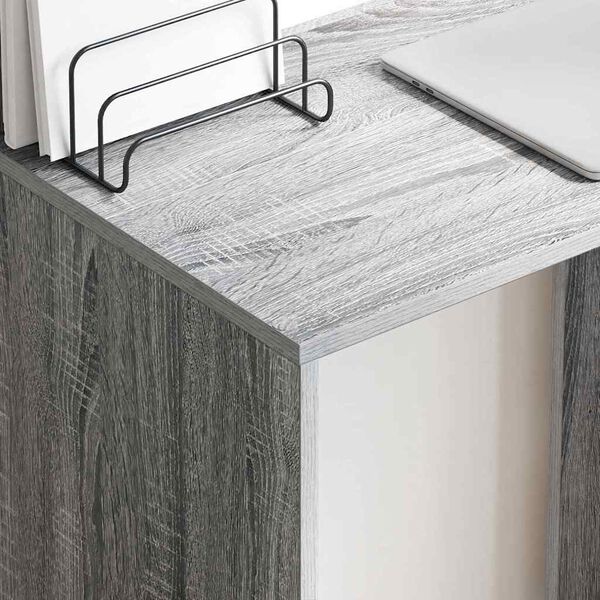 vidaXL Birou cu raft sonoma gri 78.5 x 37 x 154.5 cm Lemn compozit