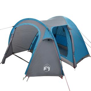 vidaXL Cort cu dome 6 persoană albastru