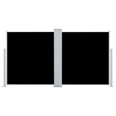 vidaXL Copertină laterală retractabilă, negru, 117x600 cm