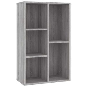 vidaXL Bibliotecă/Servantă, gri sonoma, 50x25x80 cm, lemn prelucrat