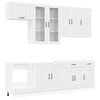 vidaXL Unitate de bucătărie LUCCA 8 pcs Alb foarte lucios