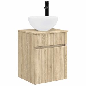 vidaXL Chiuvetă de baie suspendată Stejar Sonoma 39 x 41 x 64,5 cm