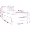 vidaXL Pat box spring cu saltea, gri &icirc;nchis, 100x200 cm, catifea