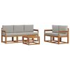 vidaXL Set de canapele de exterior 6 buc. Gri natural și deschis