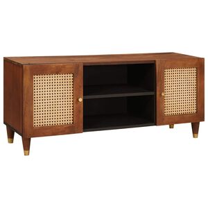 vidaXL Cabinet TV cu raft Maro 105 x 33,5 x 46 cm Lemn de mango solid