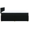 vidaXL Pat box spring cu saltea, negru, 160x200 cm, textil
