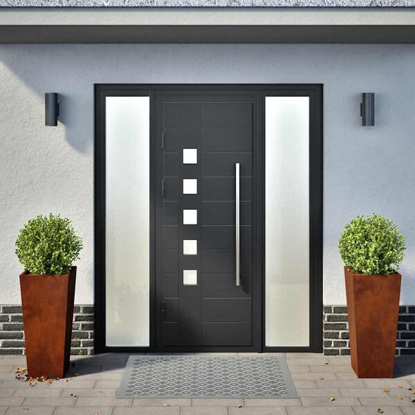 vidaXL Jardiniere de grădină 2 buc 35x35x75 cm Oțel pentru intemperii