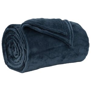 vidaXL Pătură Albastru marin 150 x 200 cm 0.78 kg Molton