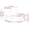 vidaXL Pat cu saltea și LED cu saltea Creme 160 x 200 cm Poliester