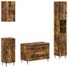 vidaXL Set de dulapuri pentru baie, 4 piese HAARLEM Stejar fumuriu