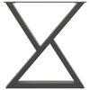 vidaXL Picioare masă de sufragerie, 2 buc., antracit, 80x(72-73,3) cm, oțel