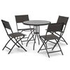 vidaXL Set mobilier de exterior, 5 piese, oțel