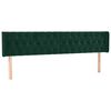 vidaXL Tăblie de pat cu aripioare verde &icirc;nchis 203x16x78/88 cm catifea