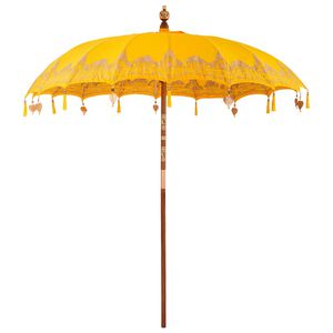 vidaXL Parasol Balinez Galben 215 x 215 x 260 cm
