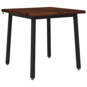 vidaXL 70 x 70 x 75 cm Lemn Solid de Acacia Natural și Cafea Pătrat