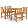 vidaXL Set de mobilier de grădină cu 5 piese, 120x70 cm, lemn masiv de tec