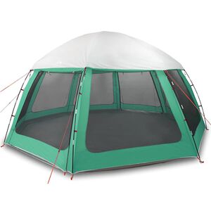 vidaXL Cort piscină cu pereți detașabili cu acoperiș&plasă Verde mare