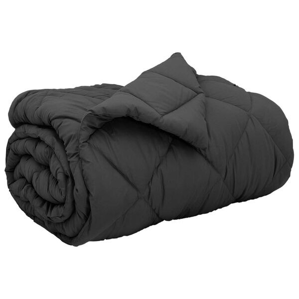 vidaXL Duvet de iarnă Antracit 200 x 140 cm Microfibră