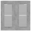 vidaXL Dulap de sticlă suspendat &ldquo;Lyon&rdquo; gri beton 60x31x60 cm