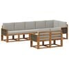 vidaXL Set de canapele de exterior 8 pcs Natural și gri deschis