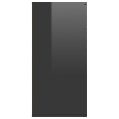 vidaXL Servantă, negru extralucios, 80x36x75 cm, PAL