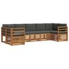 vidaXL Set de canapele de exterior 7 buc. Natural și Antracit