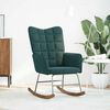 vidaXL Scaun balansoar, verde închis, catifea