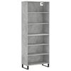 vidaXL Dulap &icirc;nalt, gri beton, 69,5x32,5x180 cm, lemn compozit