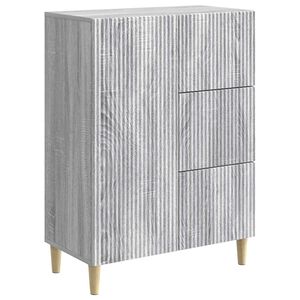 vidaXL Bufet cu sertar Sonoma gri 66 x 34,5 x 90 cm Lemn prelucrat