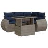 vidaXL Set canapea de grădină cu perne, 5 piese, poliratan/lemn acacia