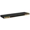 vidaXL Raft de perete suspendat negru extralucios, 80x23,5x3,8 cm, MDF